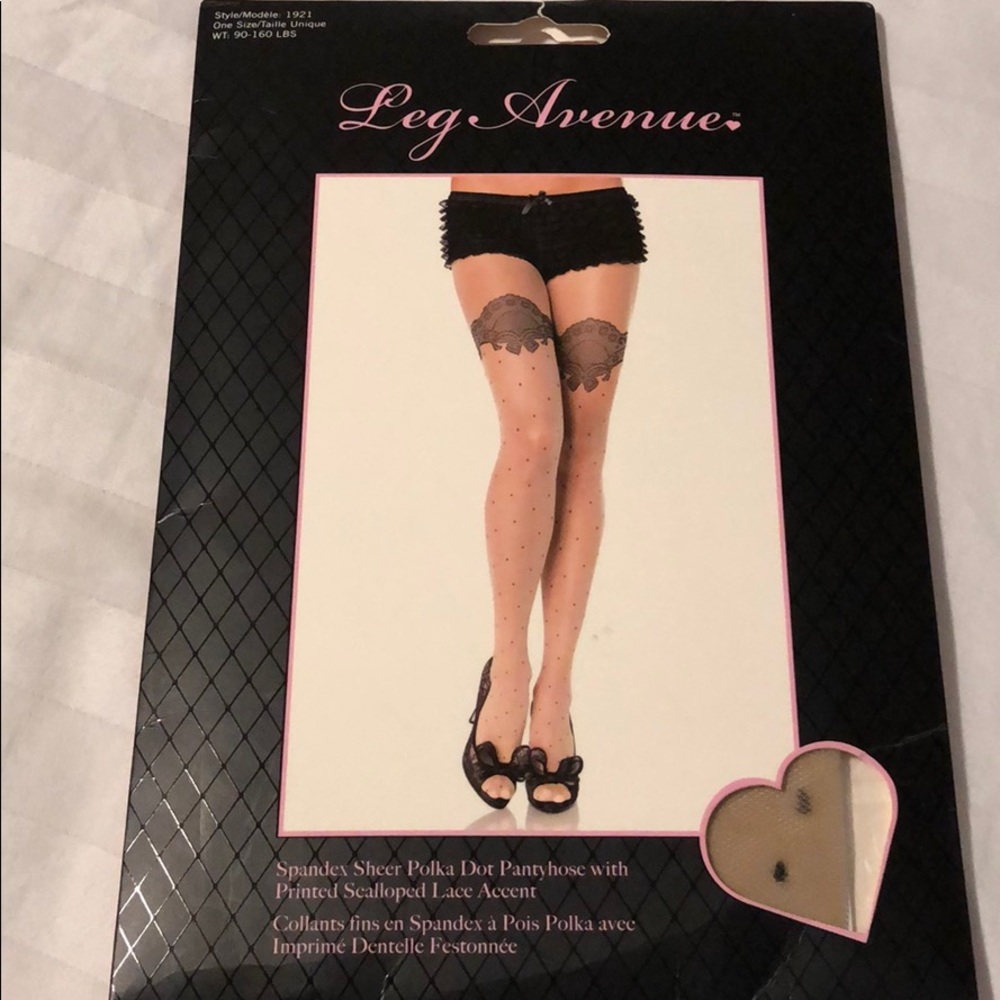 Leg Avenue polka dot pantyhose